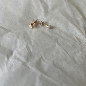 Tiny 10KT Gold Opal Stud Earrings